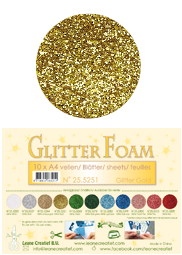 25.5251 Brokatowa pianka - Glitter Gold -arkusz A4