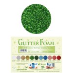 25.5268 Brokatowa pianka - Glitter Green -arkusz A4