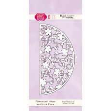 CW050 Flowers and leaves semi circle frame