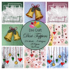 ETL011 Zestaw papierów Dixi Craft - toppers 9x9cm