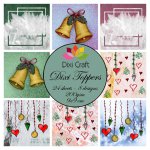 ETL011 Zestaw papierów Dixi Craft - toppers 9x9cm