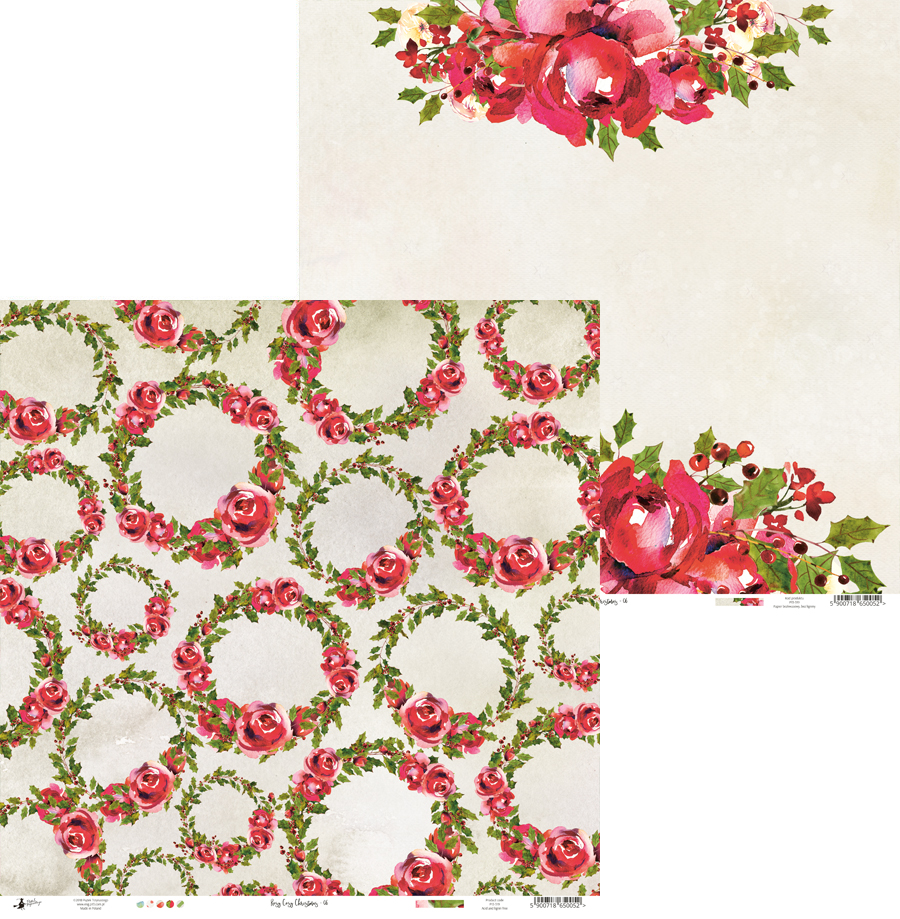 p13-319 Papier Rosy Cosy Christmas 06, 30,5x30,5cm