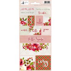 p13-324 Arkusz naklejek Rosy Cosy Christmas 02, 10,5 x 23cm