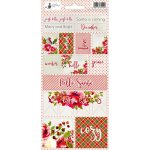 p13-324 Arkusz naklejek Rosy Cosy Christmas 02, 10,5 x 23cm