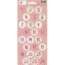 p13-328 Arkusz naklejek Rosy Cosy Christmas 06, 10,5 x 23cm