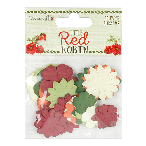 DCFLW022X18 Papierowe kwiatki - Dovecraft - Little Red Robin
