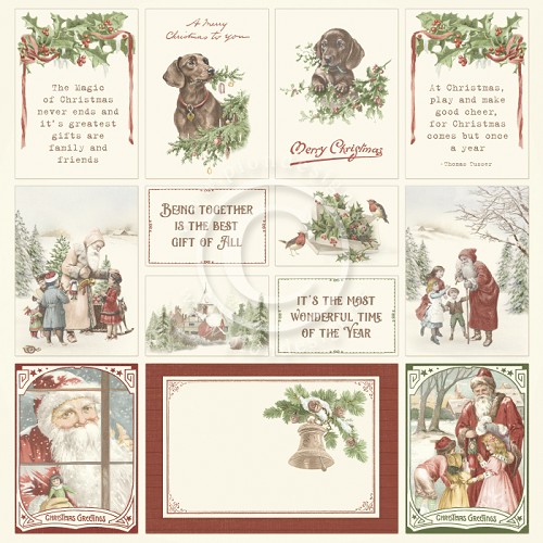 PD1639 Papier jednostronny 30,5x30,5cm - Let`s be Jolly I - obrazki