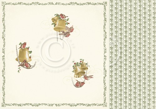 PD20004 Papier dwustronny 30,5x30,5cm -Let`s be Jolly- bells are ringing