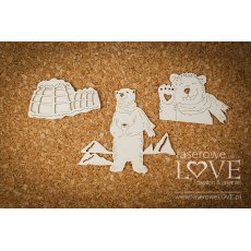 LA18602 Tekturka - Dwa misie z igloo - Arctic Sweeties