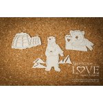 LA18602 Tekturka - Dwa misie z igloo - Arctic Sweeties