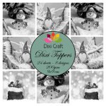 ETL018 Zestaw papierów Dixi Craft - toppers 9cmx9cm