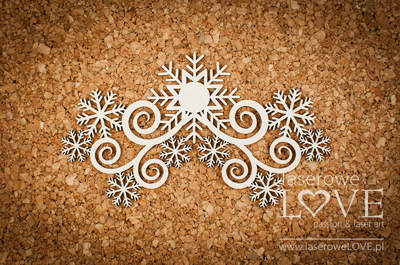 LA18620 Tekturka - Ornament ze śnieżynkami - Arctic Sweeties