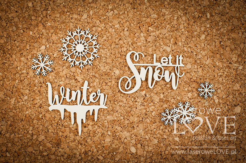 LA18626 Tekturka - Napisy Let it snow - Arctic Sweeties
