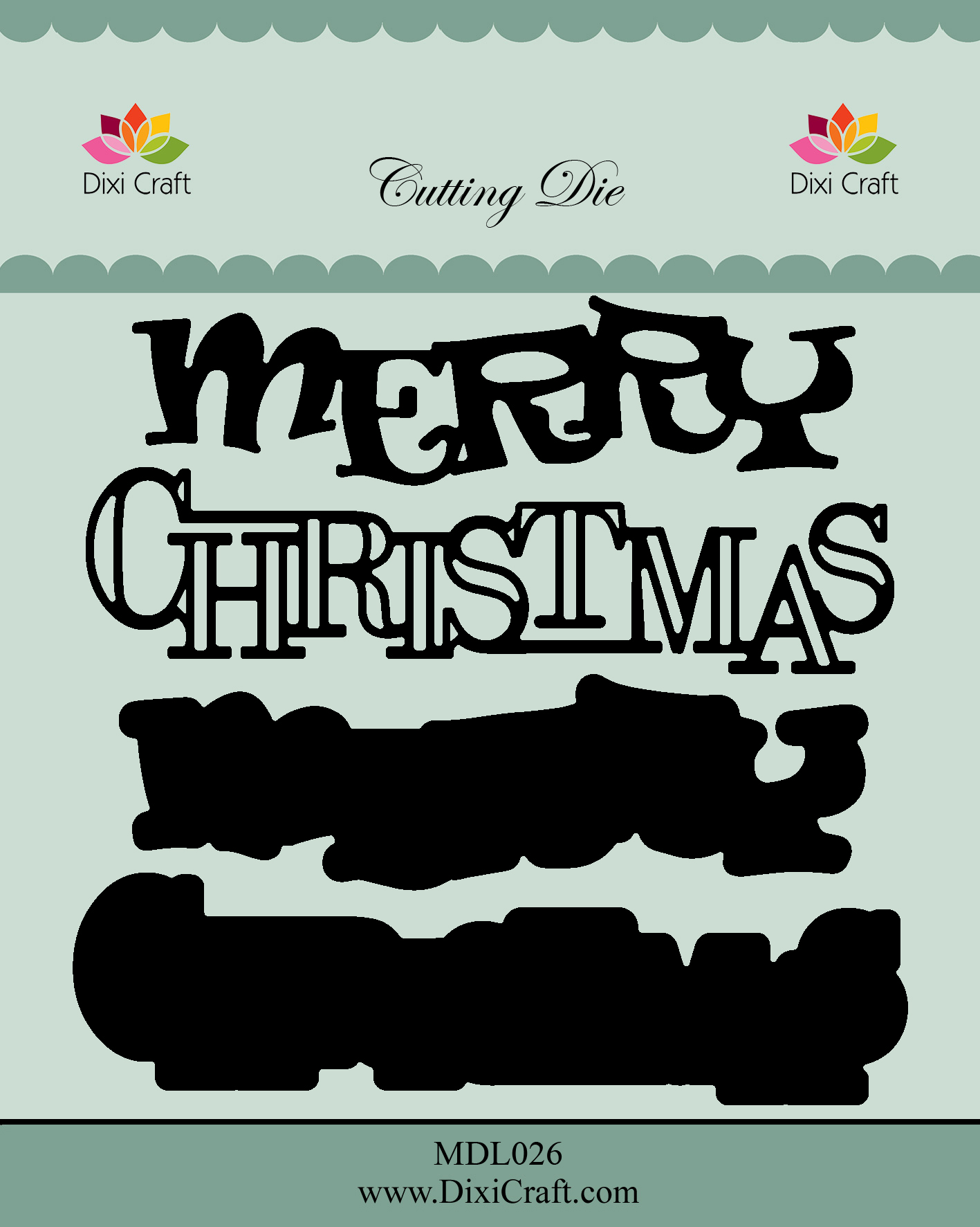 MDL026 Wykrojnik DixiCraft - "merry christmas"