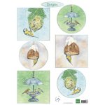 IT604 Arkusz A4 -Marianne Design - Tiny's birds feeding