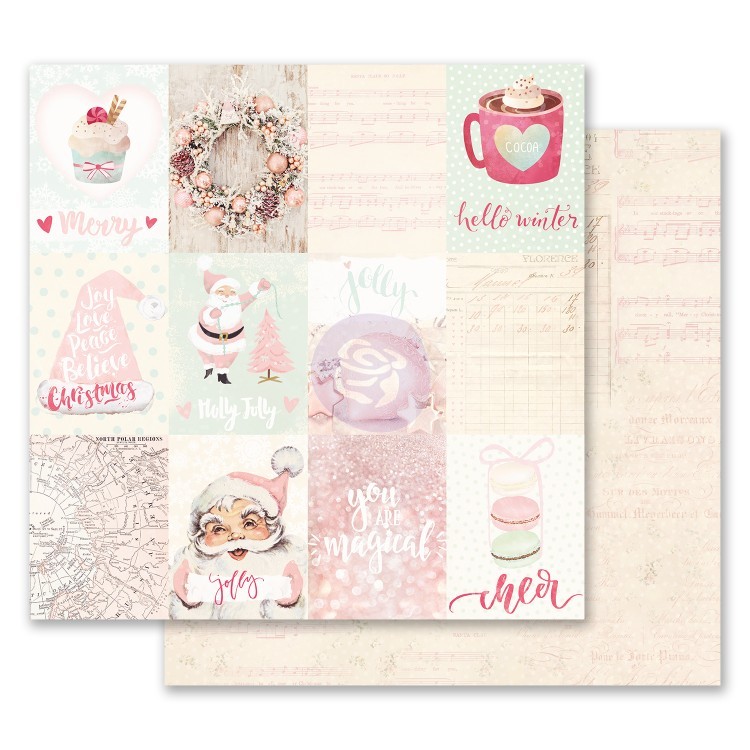 PM993467 Papier dwustronny metaliczny 30,5x30,5cm - Santa Baby- Christmas Magic