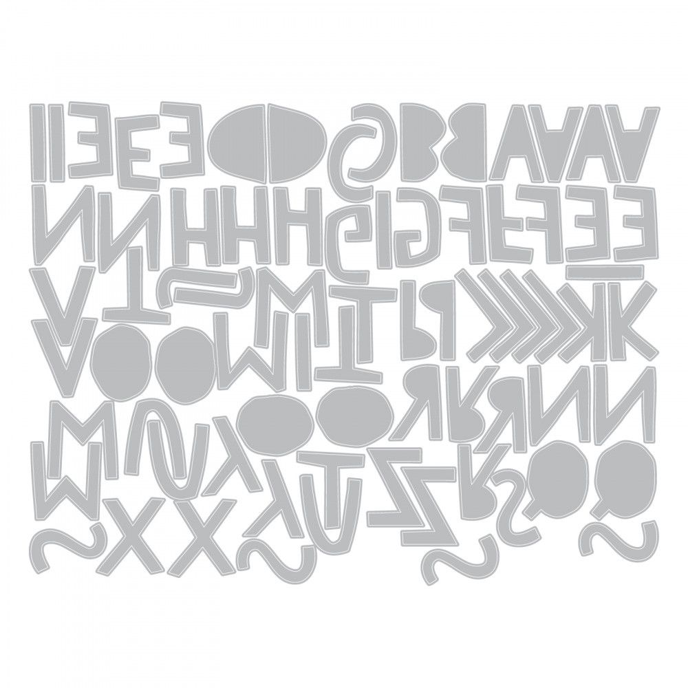 663073 Wykrojnik Thinlits - Alphanumeric, Cutout Upper