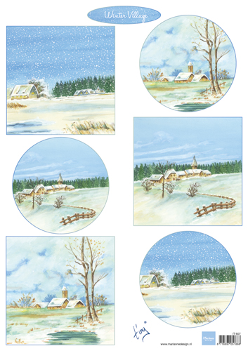 IT607 Arkusz A4 -Marianne Design - Tiny's winter village