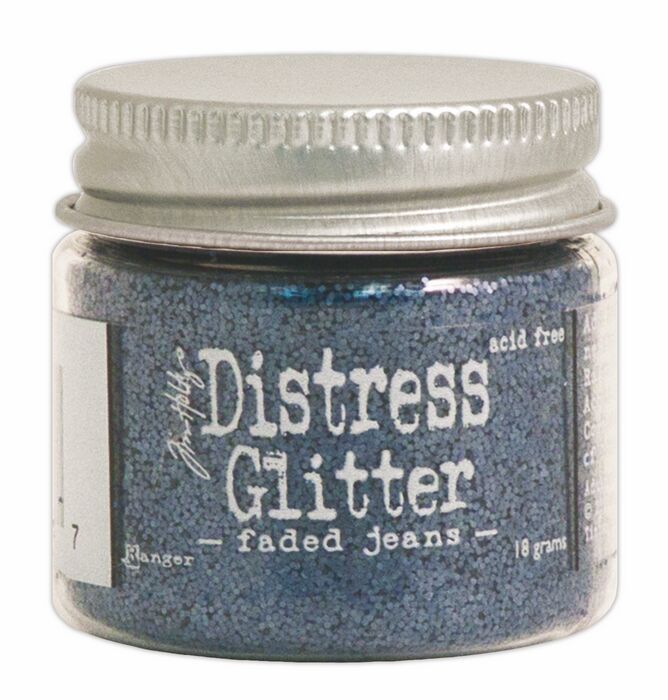 TDG39167 Faded Jeans Distress Glitter