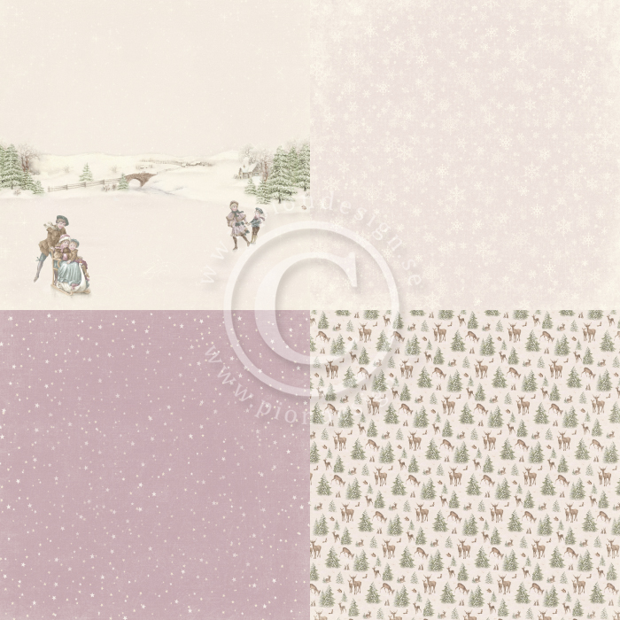 PD23002 Papier jednostronny 6x6'' -Winter Wonderland-Winter fun