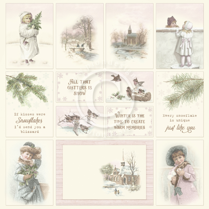 PD1641 Papier jednostronny 30,5x30,5cm - Winter Wonderland I- obrazki