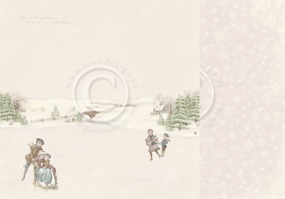 PD22002 Papier dwustronny 30,5x30,5cm -Winter Wonderland-Winter fun