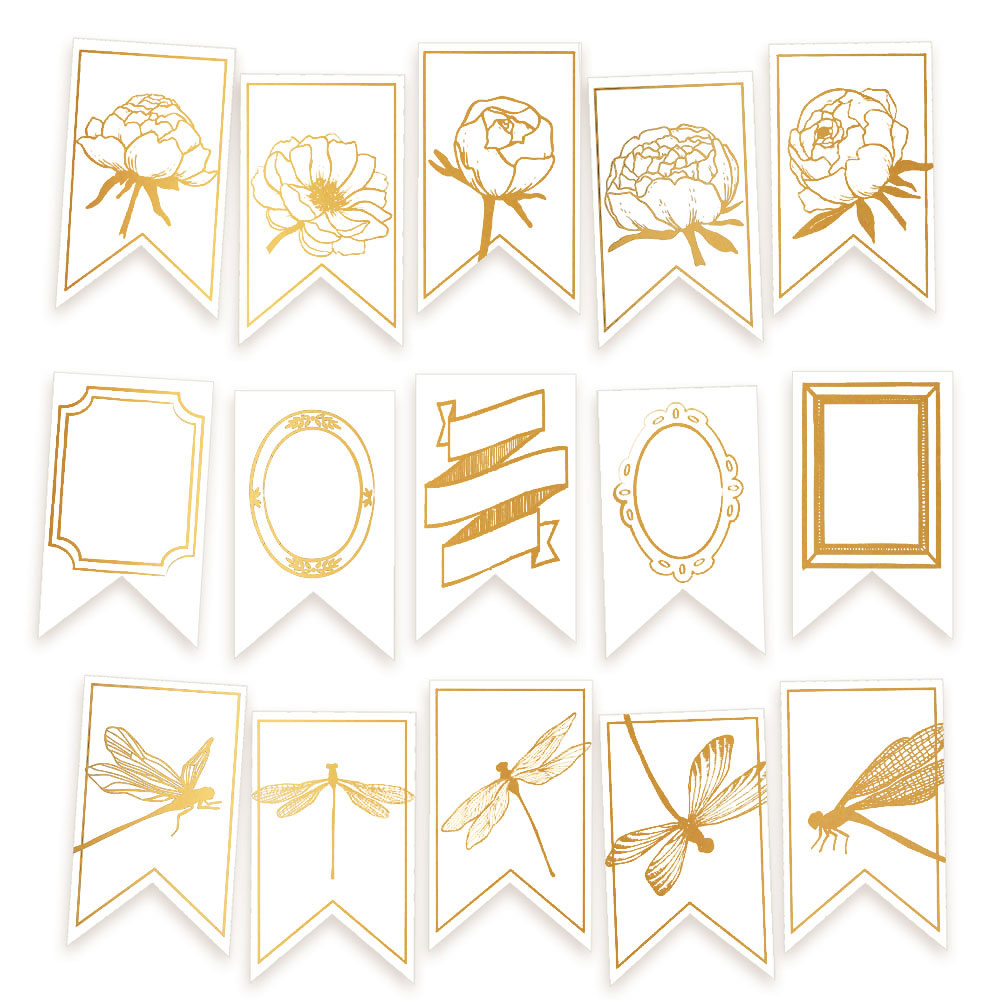 p13-350 Papierowy banerek / die cut premium Lucidity 15szt.