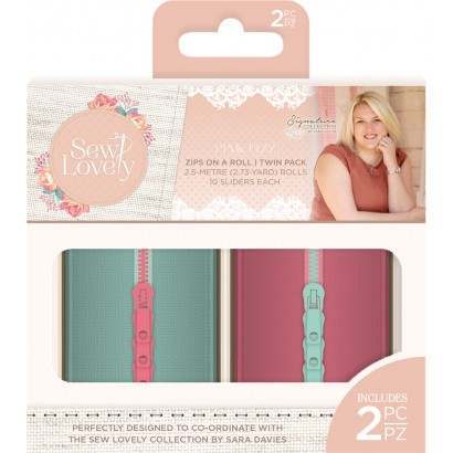 S-SL-ZOAR-PFIZ Zamki na rolce Sew Lovely - Pink Fizz