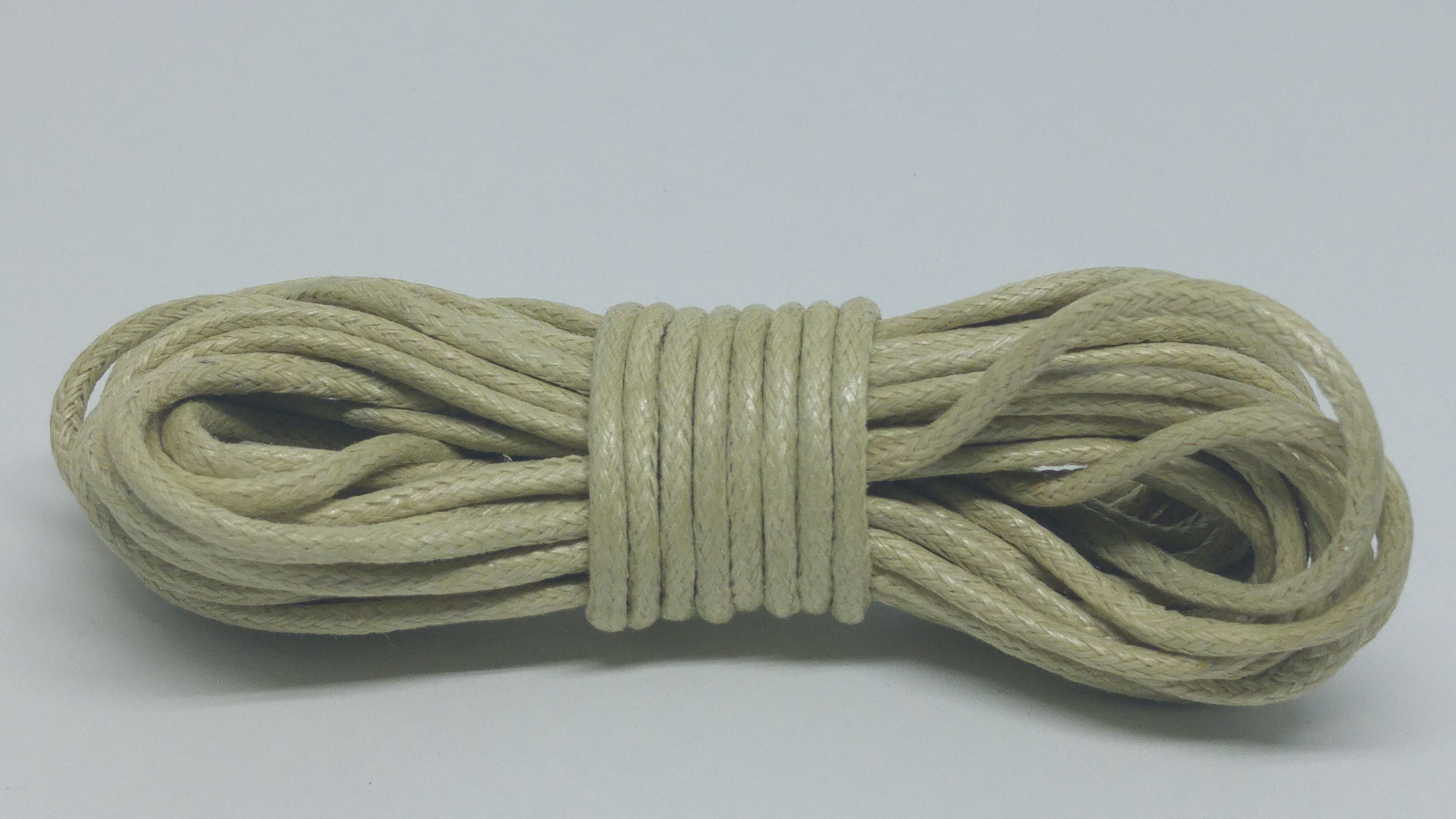 51545-7 Bawełniany sznurek woskowany gr. 2mm - 5m - BEŻOWY