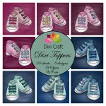 ETL020 Zestaw papierów Dixi Craft- toppers 9x9cm