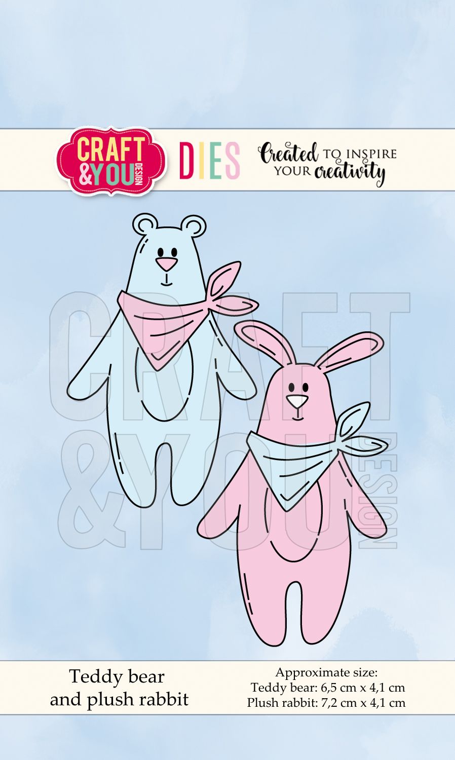CW066 Teddy bear and plush rabbit