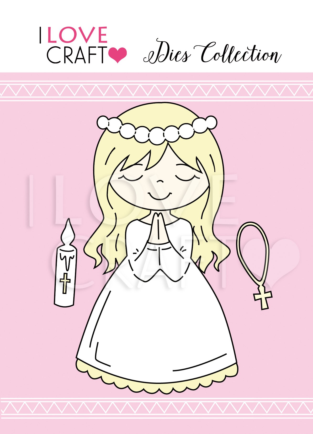 D008 Cutting Die - Communion Girl