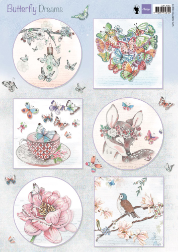 EWK1267 Arkusz A4 -Marianne Design - Butterfly Dreams