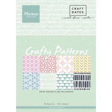 PB7054 Zestaw papierów A5 Crafty Patterns
