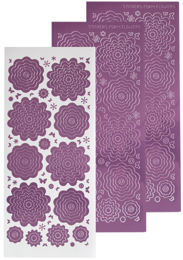 61.5855 Naklejki peel-of Leane Creatief - kwiatki - lustrzany fioletowy