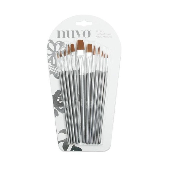 972N Pędzle 12sztuk - Paint Brush Set - Tonic Studios