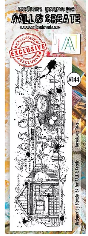#144 AAll&Create - Stempel border - Farmhouse Tales