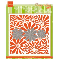 DF3451 Folder do embossingu + wykrojnik Marianne Design - stokrotki 
