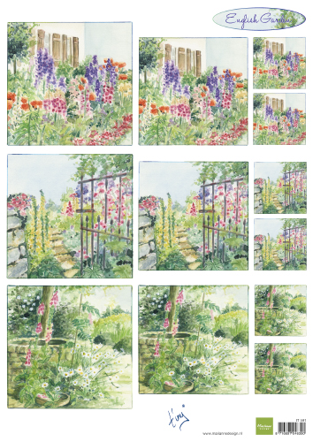 IT591 Arkusz A4 -Marianne Design - English Garden - Foxgloves