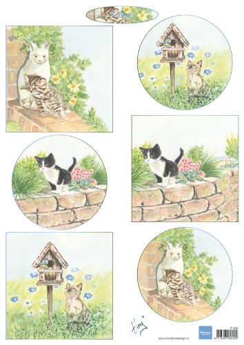 IT608 Arkusz A4 -Marianne Design - Tiny's Kittens
