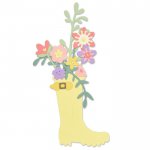 663322 Sizzix Thinlits Die Set 17PK - Rain Boot Planter