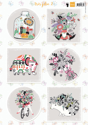 EWK1269 A4 one side paper - Marianne Design - Tres Jolie 2