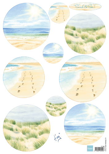 IT585 A4 one side paper - Marianne Design - Tiny's Sand & Sea 1