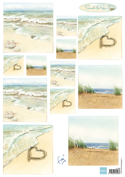 IT586 A4 one side paper - Marianne Design - Tiny's Sand & Sea 2