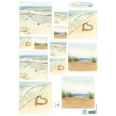 IT586 A4 one side paper - Marianne Design -  Tiny's Sand & Sea 2