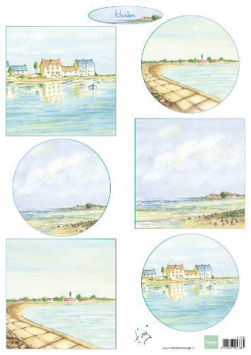 IT610 A4 one side paper - Marianne Design - Tiny's Harbors