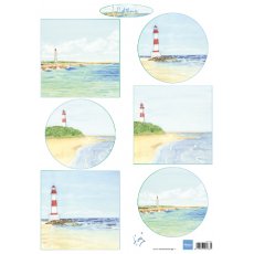 IT611 A4 one side paper - Marianne Design -  Tiny's Light houses