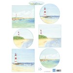 IT611 A4 one side paper - Marianne Design -  Tiny's Light houses