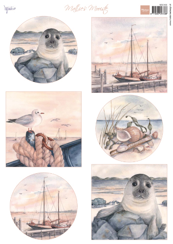 MB0166 A4 one side paper - Marianne Design - Mattie's Mooiste - Harbor