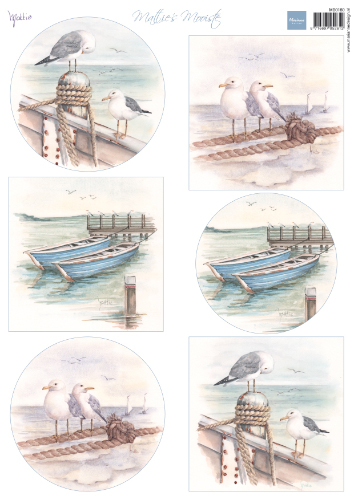 MB0180 A4 one side paper - Marianne Design - Mattie's Mooiste - Boats
